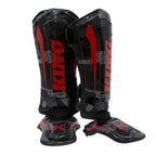 King Pro Boxing - Scheenbeschermers - Shogun - Zwart/rood