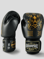SKS Empire Bokshandschoenen - Sak Yant - Echt Leer - Zwart / Goud