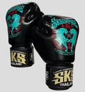 SKS Empire Bokshandschoenen - Sak Yant - Stickerbomb - Zwart / Blauw