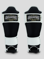 SKS Empire Scheenbeschermers - Sak Yant - Echt Leer - Wit / Zwart