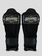 SKS Empire Scheenbeschermers - Sak Yant - Echt Leer - Zwart / Goud