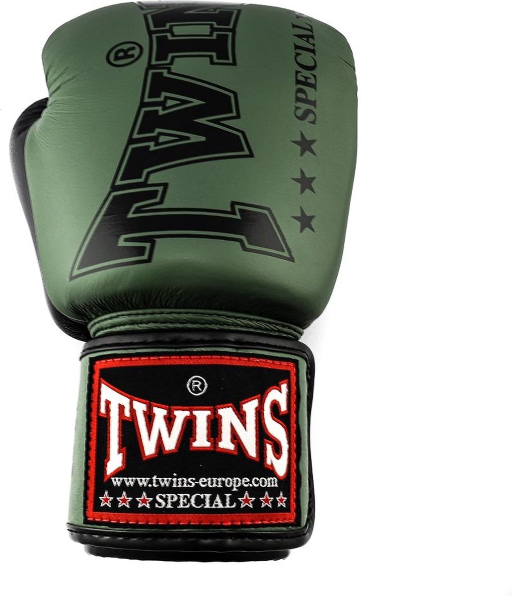 Twins Special BGVL 8 Bokshandschoenen - Echt Leer - Groen / Zwart