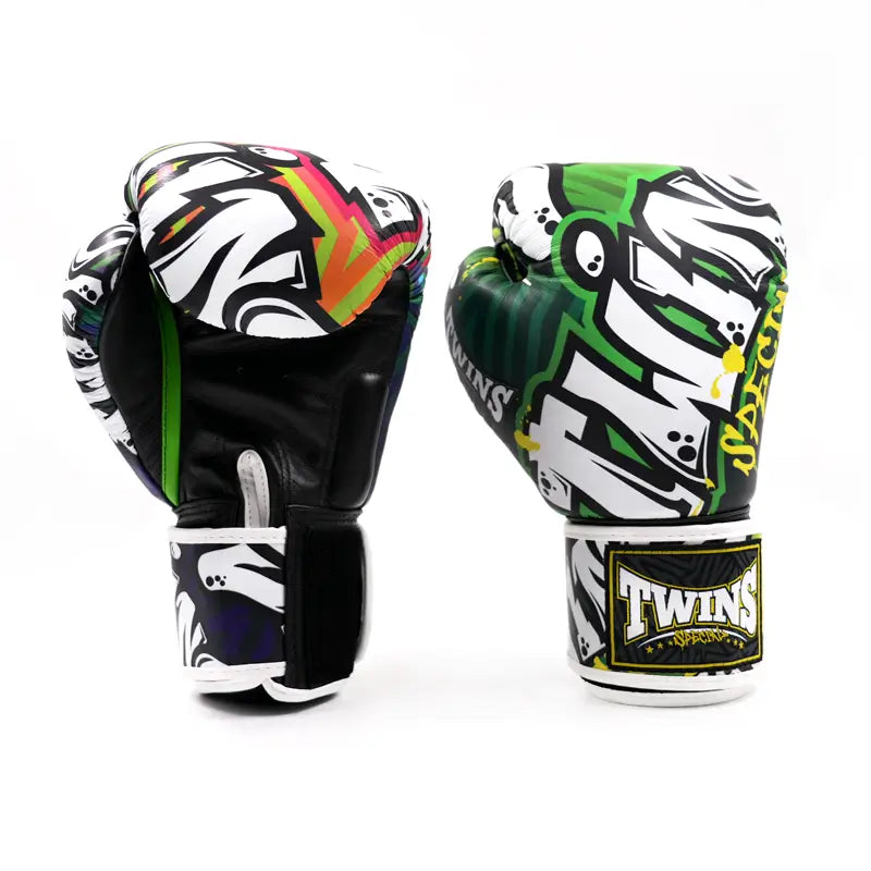 Twins Special BGVL 3 Bokshandschoenen - Echt Leer - Graffiti