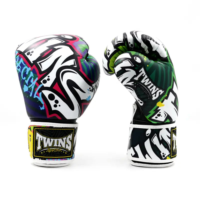 Twins Special BGVL 3 Bokshandschoenen - Echt Leer - Graffiti