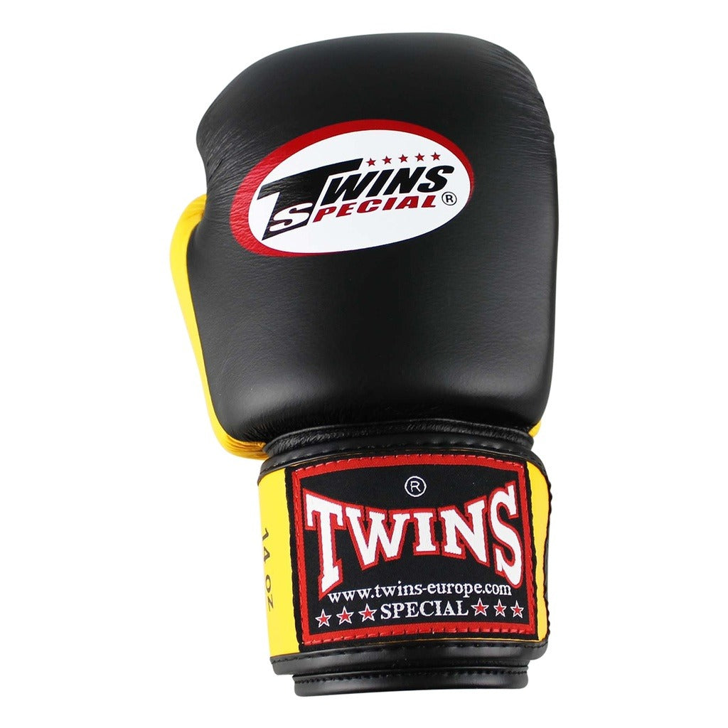 Twins Special BGVL 3 Bokshandschoenen - Echt Leer - Zwart / Geel